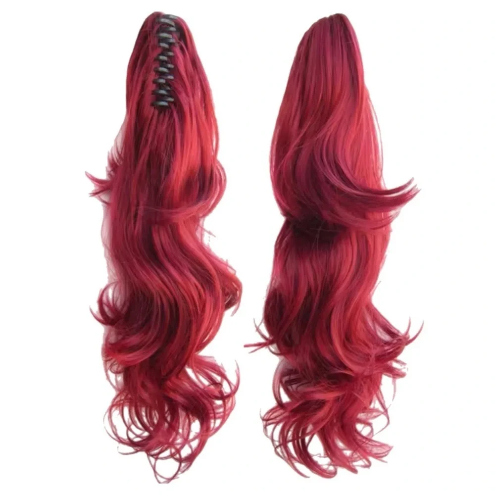 Ponytail Extensions, Red Hair Claw Clip Ponytails Extension Synthetic NIB